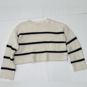 FABRIK Sweater Striped Long Sleeve Chunky Knit Pullover Size Small